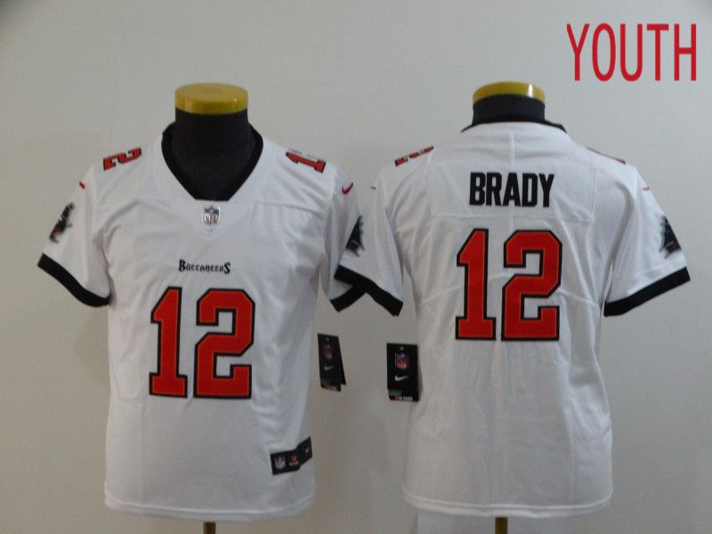 Youth Tampa Bay Buccaneers #12 Brady White New Nike Limited Vapor Untouchable NFL Jerseys
